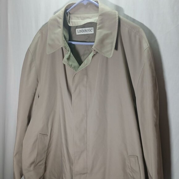London Fog Men's Trench Coat Size XL Tan Full-Length Button Front Classic Style - Picture 7 of 14